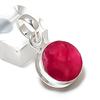 Kashmir Red Ruby(Simulated) Gemstone 925 Sterling Silver Jewelry Pendant 1.38" ETC-13812