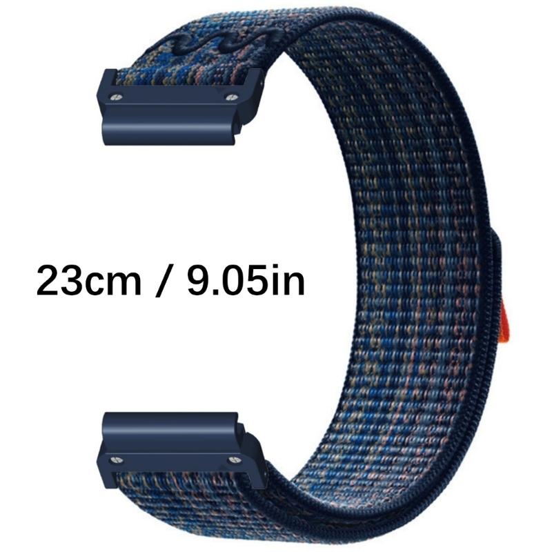 Nylon Rings Straps with Quick Release Clasps Sweatproof Lightweight Design Adjustable Closures Suitable for Watches 47mm