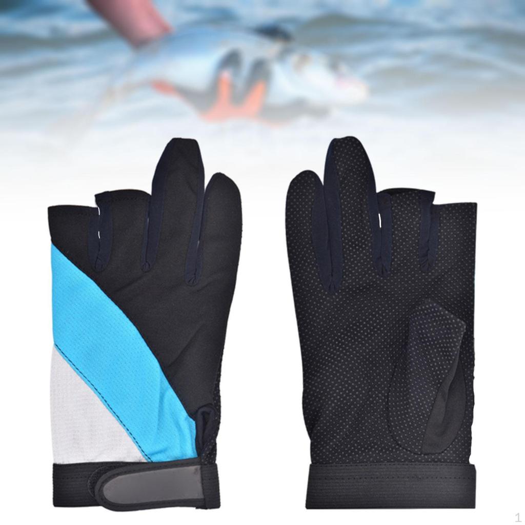 3 Cut Finger Gloves Cycling Fingerless Protective for Picnic Kayaking Motorcycling