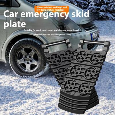 Placa Antiderrapante de Emergência para Pneus de Carro, Pistas de Recuperação, Tapete de Tração, Pá para Correntes de Neve, Rampas, Almofada, Acessórios Off-Road