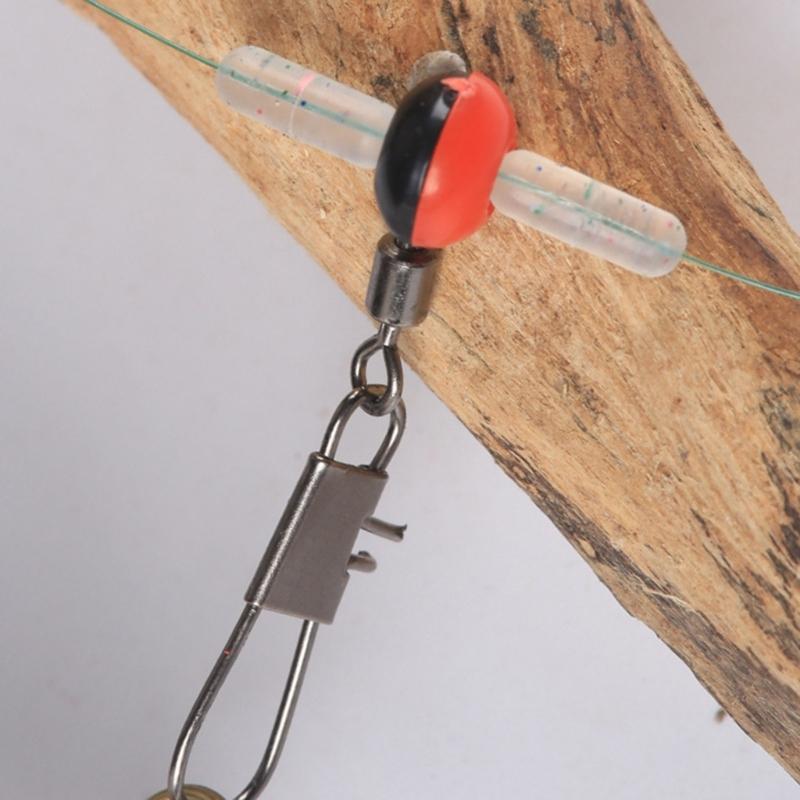 100Pcs Fishing Float Connector Bobbers Stops Space Bean Sliding Swivels Fishing Line Sinked Slides Fishing Accessories
