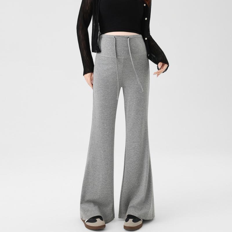 2026 Spring Korean Style Maternity Drawstring Micro Flare Pants M
