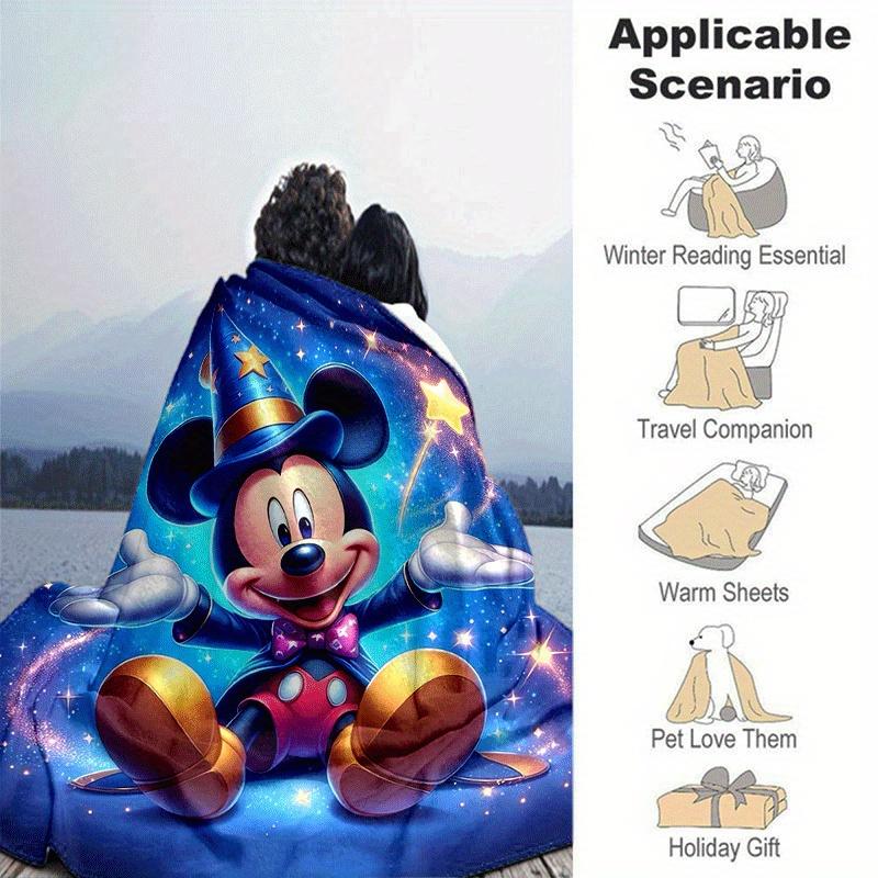 1pc Mickey Printing Blanket - Soft, All-Season Throw for Living Room, Bedroom,Personalized Gift with Adorable Cartoon Design