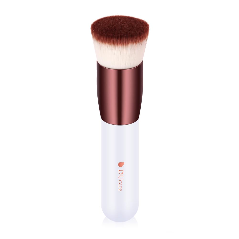 DUcare Foundation Face Concealer High Quality Round Makeup Easy to Use Flat Top White Brush, Brush, Brush, Taklon, Popular, Brush, Type,