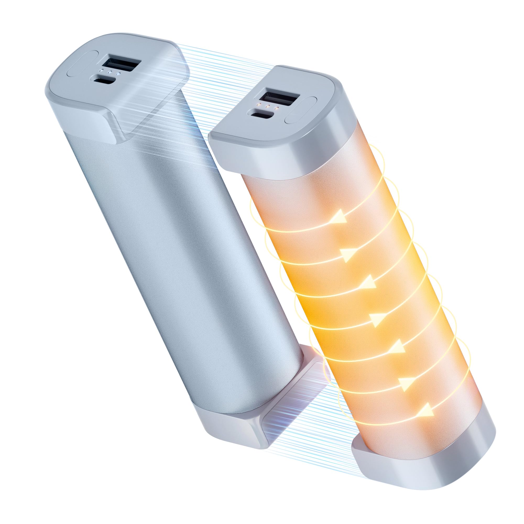 

для YUSIDO Перезаряжаемый Ручной Нагревается в с Мобильный Большой До 14 Часов Непрерывной 3 Температуры USB Ручной Магнитный Легкий в Идеально для и синий