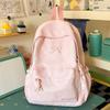 Schultasche Japanisch süße Schleife Rucksack weiblich Grund- und Sekundarschüler leichte Schultasche aus koreanischer Version einfarbig Reisen