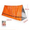 Portable Orange and Silver Emergency Tent with Thermal Reflective Material for Outdoor Survival and Camping