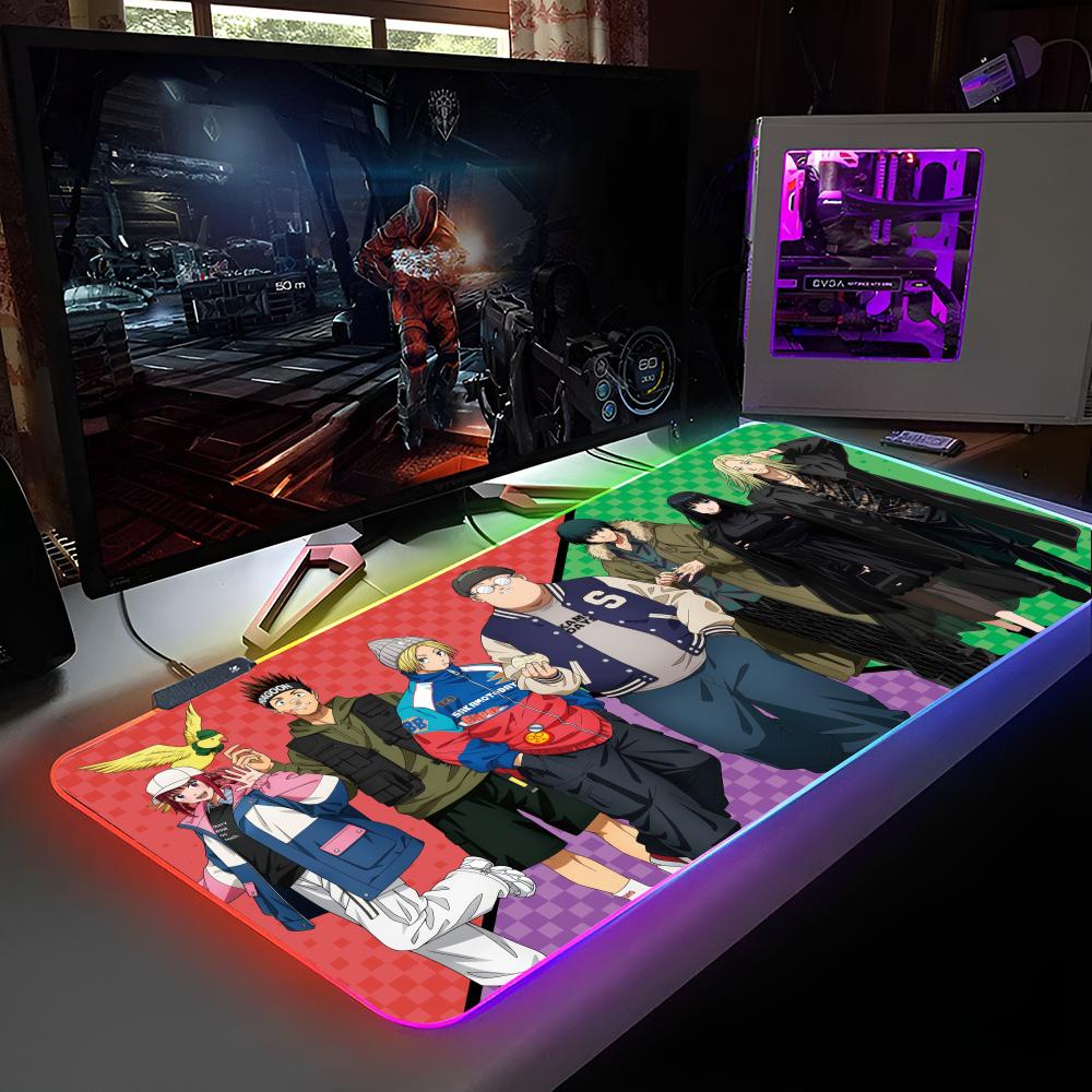 

S-Sakamoto D-Days Коврик для мыши Коврик для мыши с RGB-подсветкой Коврик для мыши для ноутбука Коврик для мыши для геймера на ноутбуке Игровой стол Игровые аксессуары RGB600x300x3mm