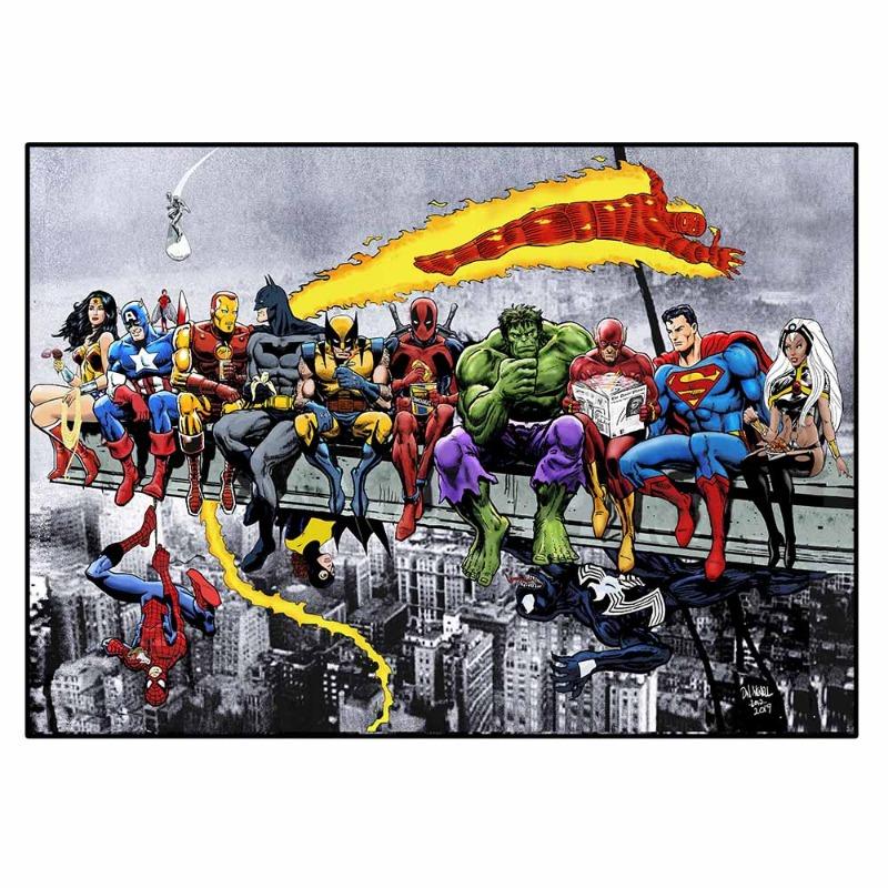 Disney Marvel Super Hero Poster Spiderman Hulk Iron Man Canvas Painting Wall Art HD Avengers Picture Room Decor Children's Gifts