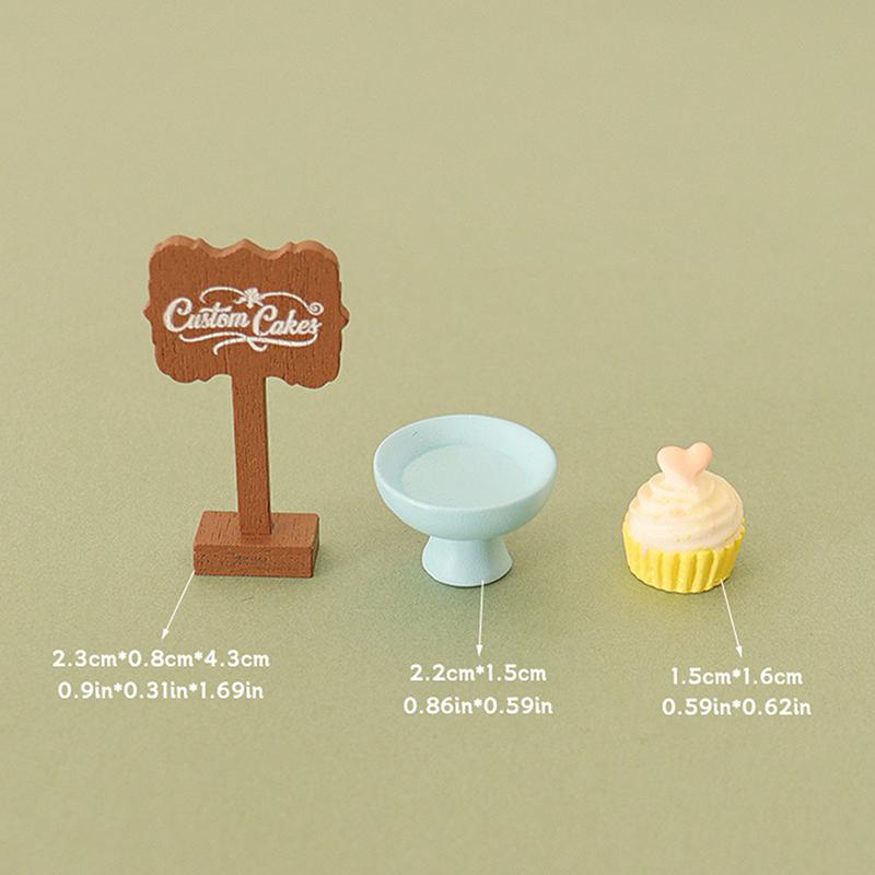

3 шт./набор Милая миниатюрная игрушка еда Кукольный домик Мини Десертная подставка для торта Фруктовая тарелка Модель для кукольных кухонных аксессуаров