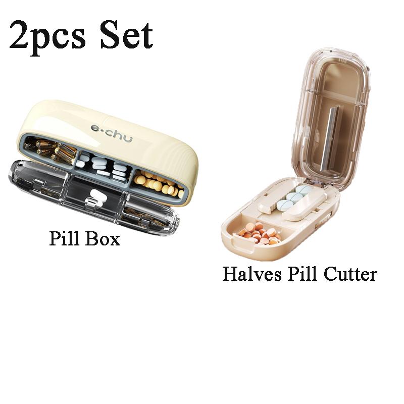 Portable Medicine Cutter Precise Medicine Cutting Scissors Medicine Splitter Tablet Splitting Home Travel Portable Medicine Box