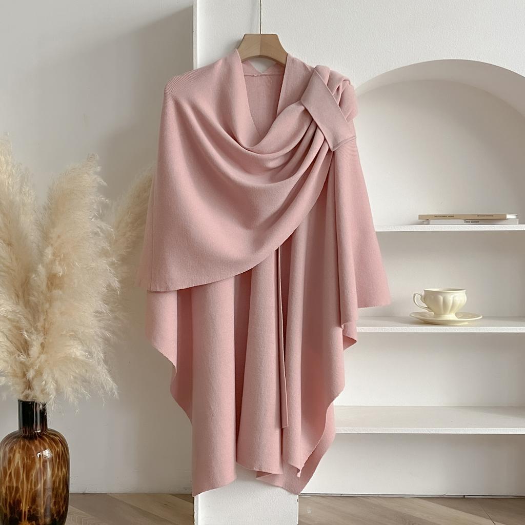 Women Poncho Winter Warm Shawl Double Sided Designer Thickening Blanket Luxury Scarf Female Cloak Cashmere Pashmina Cape Stole