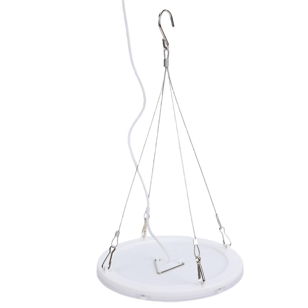 Plant Grow Light White 120 Beads 8W Full Spectrum Hanging Growing Lamp with 2H 4H 8H Timer 4 Dimmable Levels for Indoor