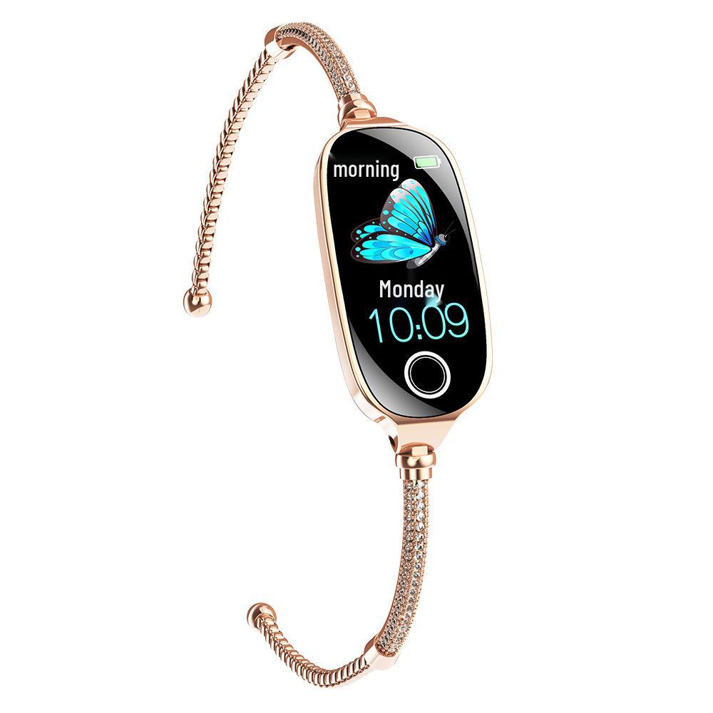 F81 Women's Smart Bracelet: Versatile Watch with Blood Oxygen, Heart Rate Monitor, Pedometer, and Menstrual Tracking.