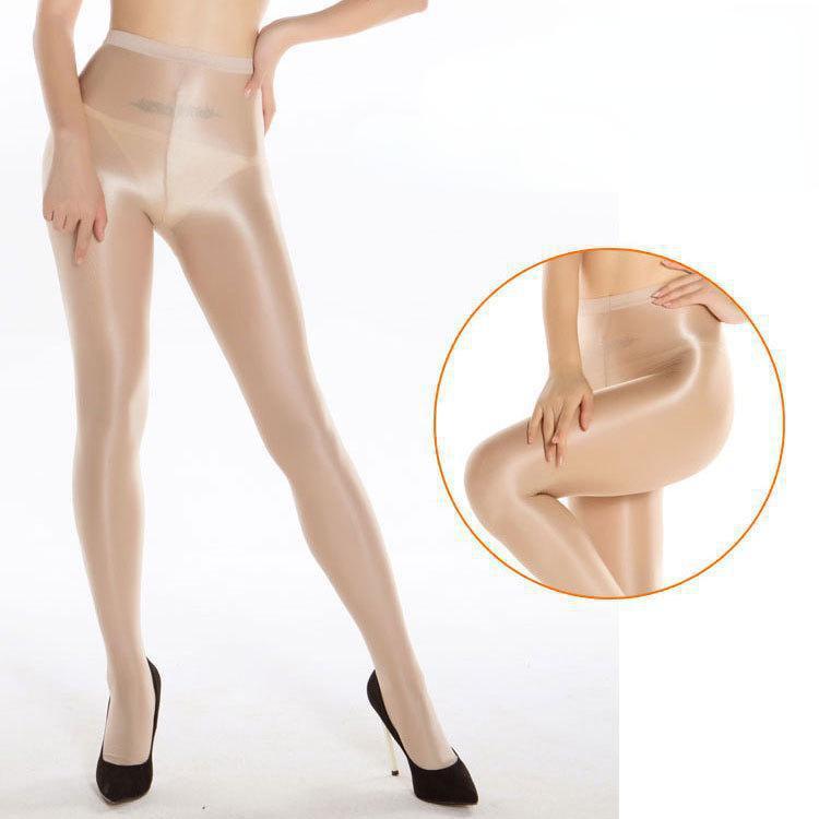 2025 New 70D Oil Glossy Shaping Leggings Tights Plus Size 5XL High Waist Tummy Control Shiny Yoga Pantyhose for Women