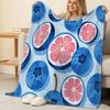 Thick Warm Flannel Throw Blanket Fruit Series, Soft & Cozy for Home, Couch Naps, Single Guest Bed, Christmas & Halloween