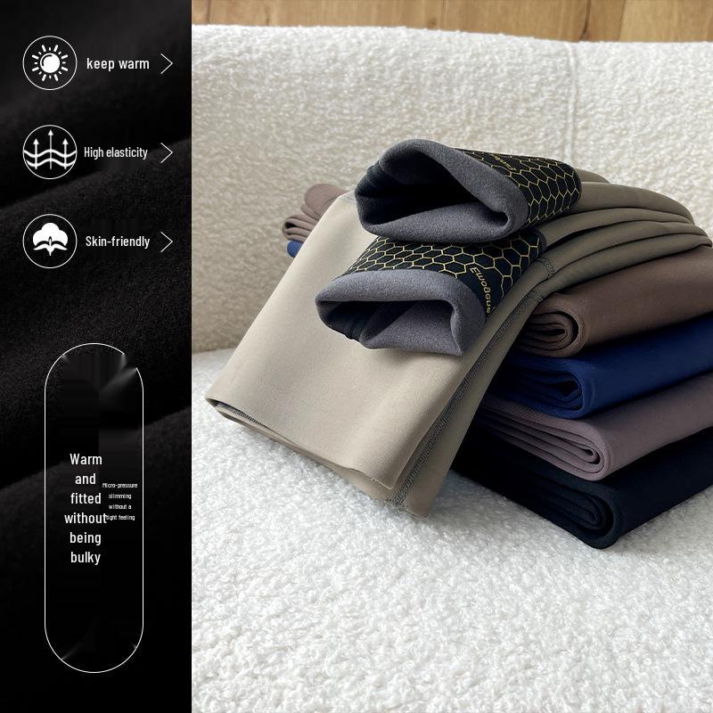 High-Waist Fleece Lined Shark Pants for Women - Autumn/Winter Tummy Control Leggings with No Awkward Lines.