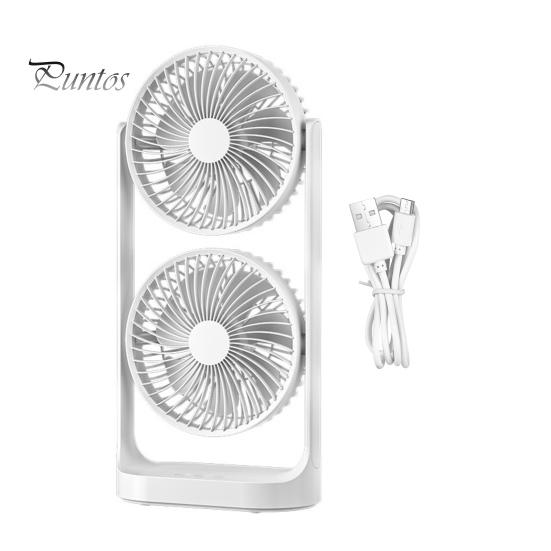 

Небольшой настольный вентилятор с 3 скоростями, малошумный перезаряжаемый, регулируемый на 360 градусов охлаждающий вентилятор с двойной головкой A