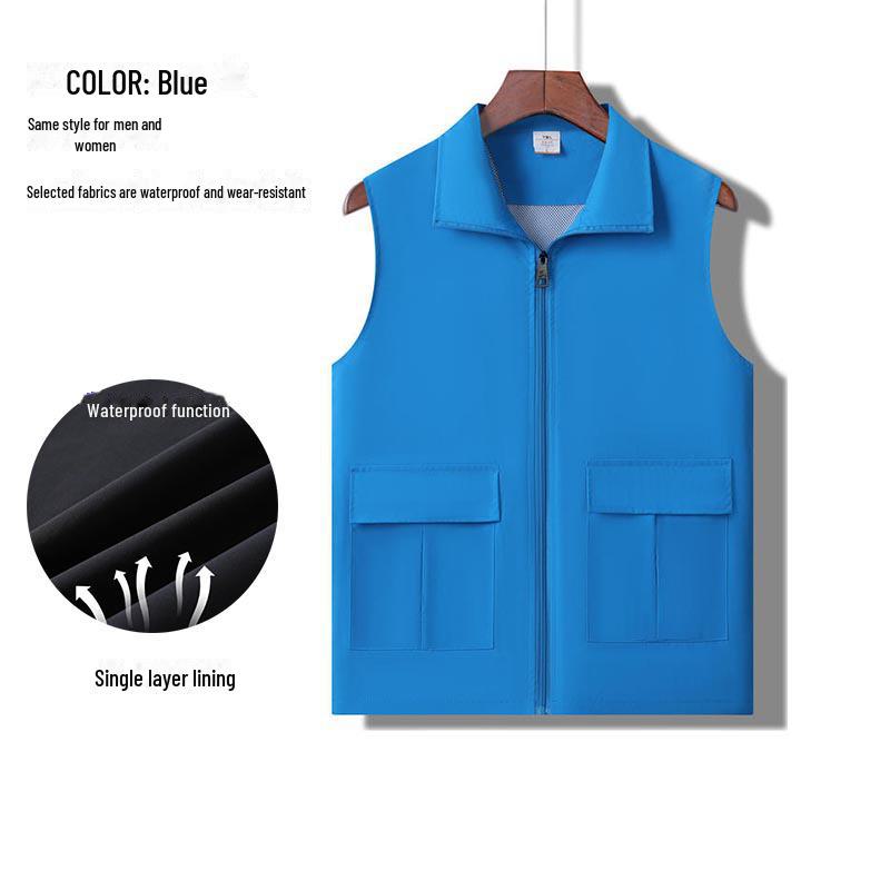 Premium Double-Layer Promotional Vest with Custom Logo for Supermarket Staff