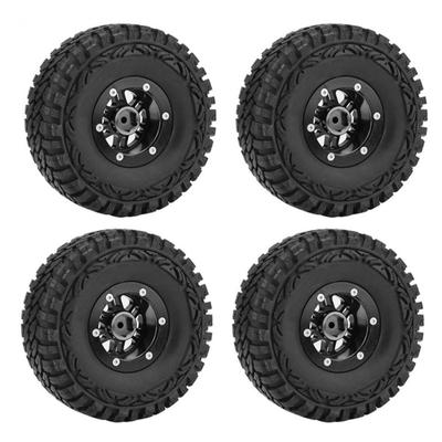 4PCS RC Climber 110mm Wheel Rims Beadlock Rubber Wheel Tires Heavy Bearing & Grip Spare Part of TRX4 SCX10 1:10 R/C Toy