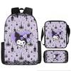 School Bag Student Backpack Cute Girl Lightweight Backpack Large Capacity Three-Piece Backpack