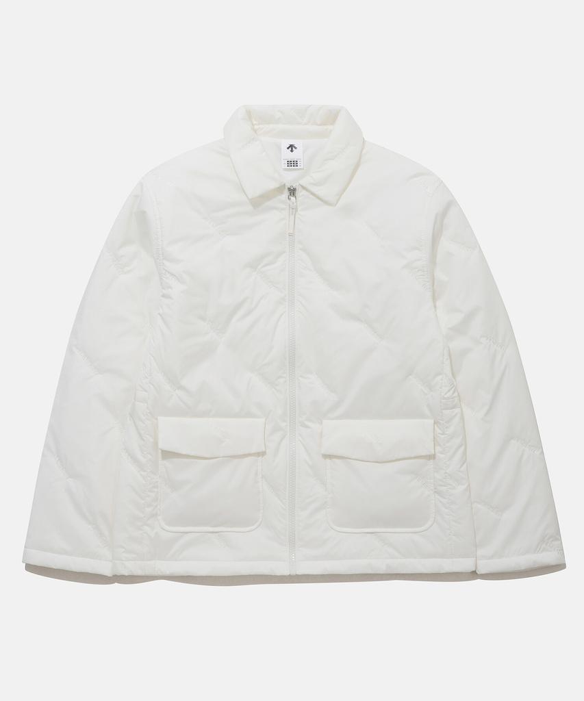 Descente Women'S Oversized Lightweight Quilted Padded Jacket Ivory (Sp322Upd99)