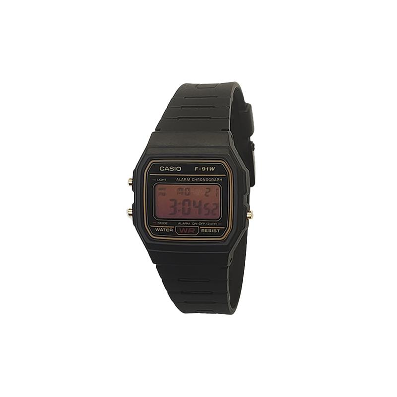 CASIO Customized watch modified series yellow pink mirror black stainless steel case F-91WG-9 modified-black F-91WG-9(Watch5-GaiZhuang-HeiRuiChenTi)