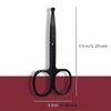 1PC Silver Mirror Light Black Round Head Safety Nose Hair Scissors Neutral Stainless Steel Scissors