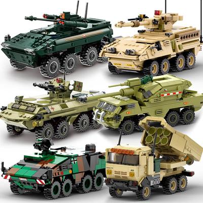 Military WW2 DANA-M2 M142 HIMARS Boxer Armored Vehicle Building Blocks DIY VPK-7829 BTR-4 Tank IFV Bricks Toys Christmas Gifts