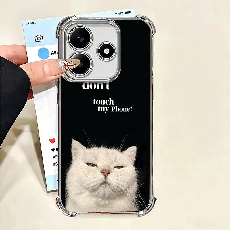 Funny Dont Touch My CallPhone Plating Phone Case For Xiaomi Poco X5 X6 X7 X8 Pro Max F8 Ultra F7 M8 M7 M5S Redmi 15C 15 14C 13C