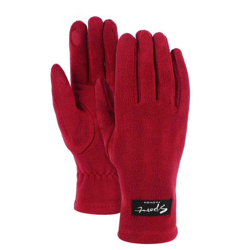 Fleecehandschuhe für Damen im Winter plus Samtwärme und verdickt Outdoor Radfahren Laufen, Fahren Fleece Kältefest Touchscreen