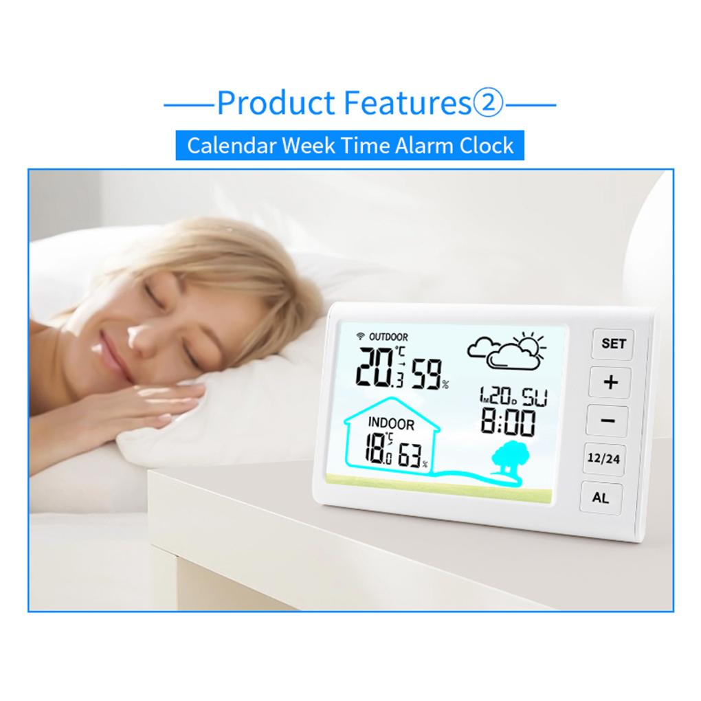 Wireless Weather Station Thermometer For Indoor Outdoor Temperature And Humidity Outdoor Thermometer