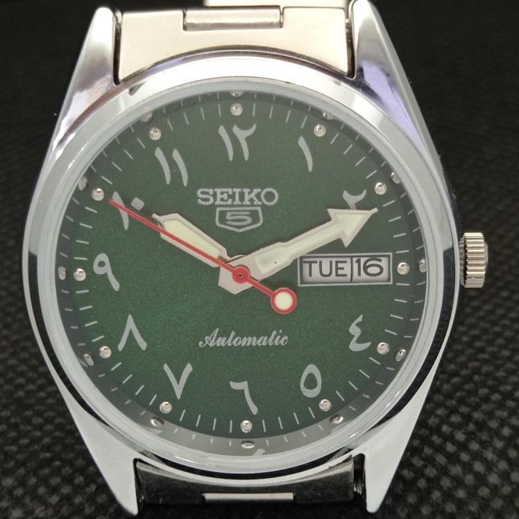 ODNOWIONY ANTYCZNY SEIKO 5 AUTOMATIC 6309A JAPOŃSKI MĘSKI ARABSKI ZEGAREK a318820-9