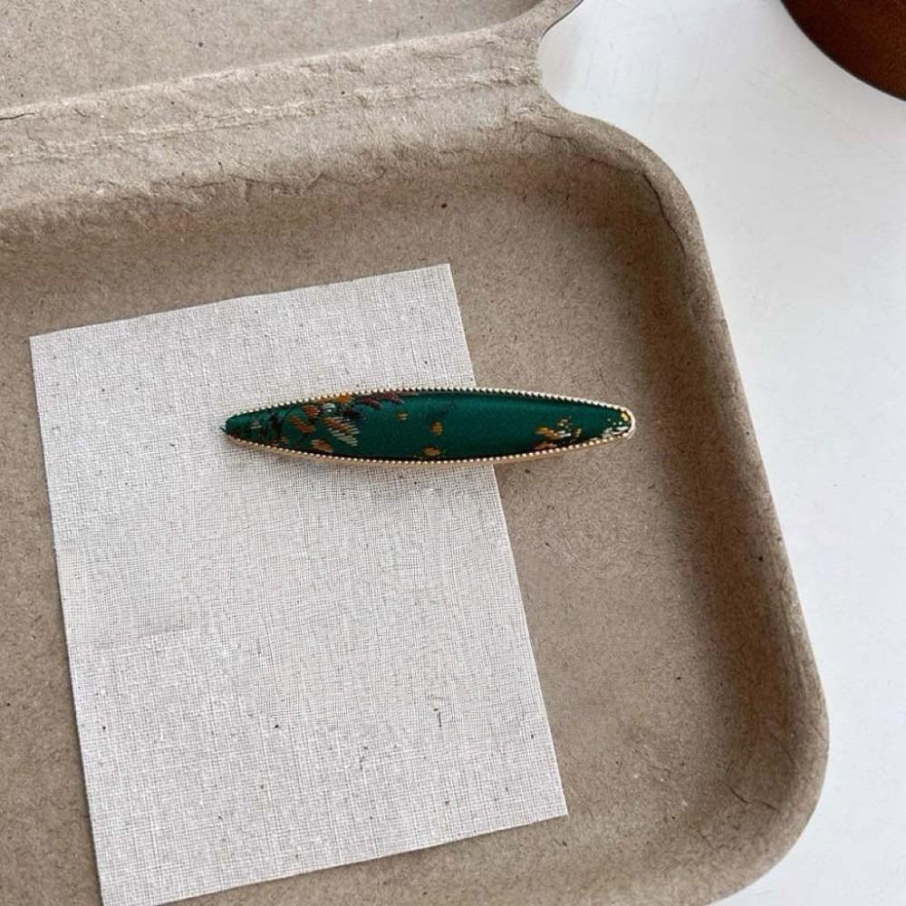 

The Song Dynasty Songzhen Hair Clip Gold Silk Fabric Colorful Pearl Inlay Hairpin Chinese Style Random Patterns Silk Hair Clip