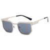 Square Polygonal Sunglasses Steel Leather New Sunglasses Ins Men's Driving UV Protection Sunglasses