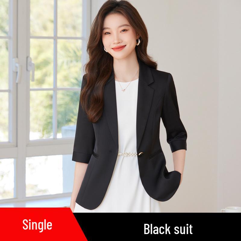 

Женское белое платье-блейзер с рукавом средней длины - Элегантная летняя коллекция 2024 S