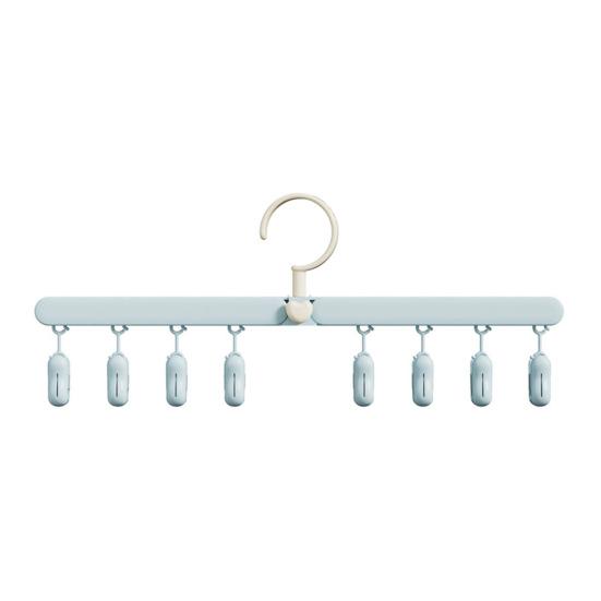 

Складная вешалка для одежды, вращение на 360 градусов, ветрозащитный крючок, высокая грузоподъемность, портативная синий