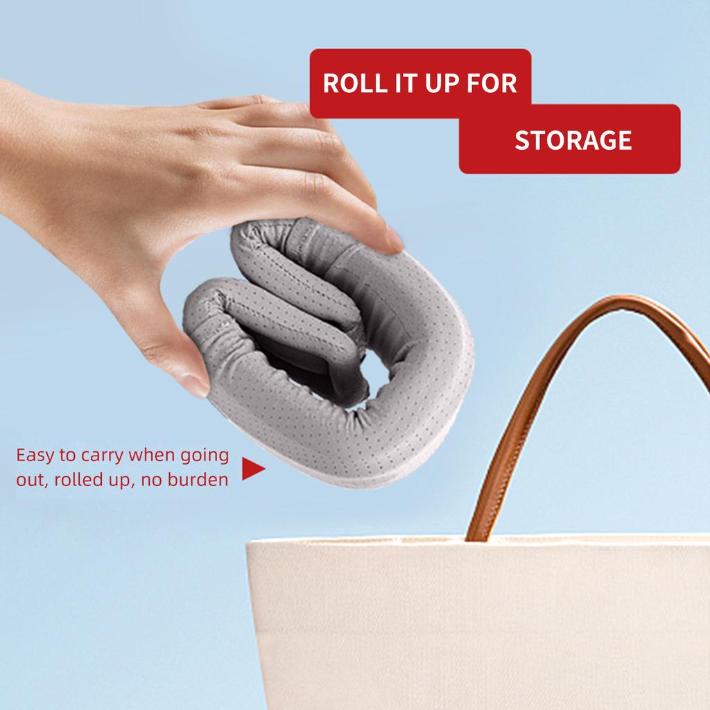 Soft Foam Cervical Neck Collar Adjustable Brace Support with Replacement Cover for Travel Office Sleeping