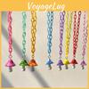 Chic Fashionable Resin Mushroom Necklace In Assorted Colors Unique Geometric Design