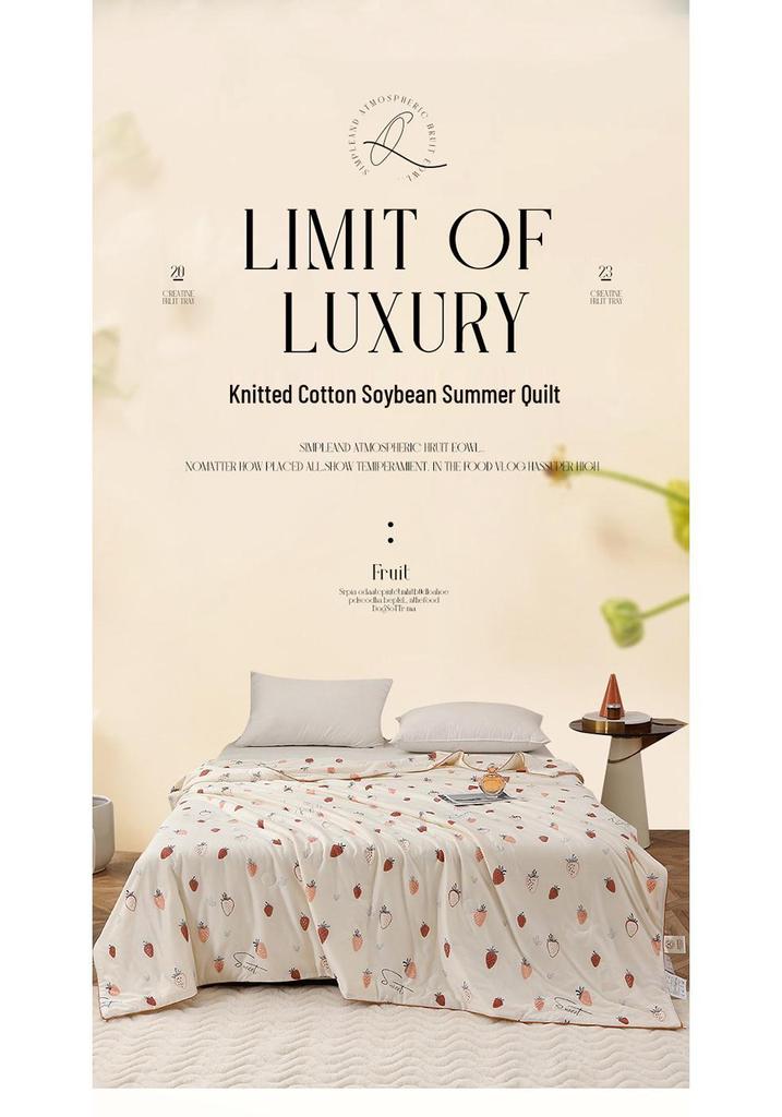 Class A Mother & Baby Knitted Cotton Soybean Summer Quilt - Cool, Washable, and Soft