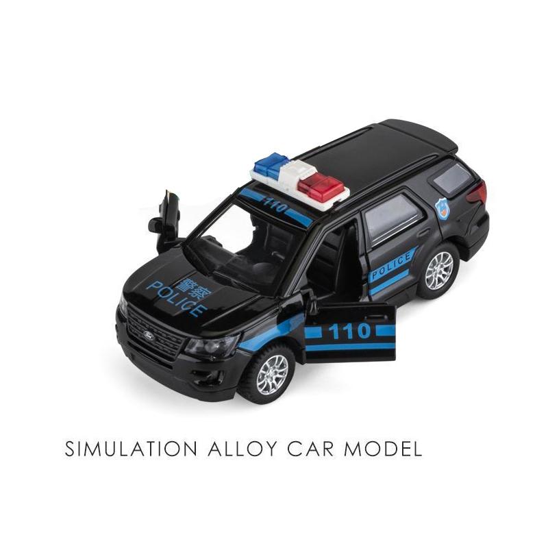 NJI23 New 1:36 Ford Explorer Alloy Car Model Sound and light Diecasts & Toy Vehicles Toy Cars Kid Toys For Children Collection Gifts