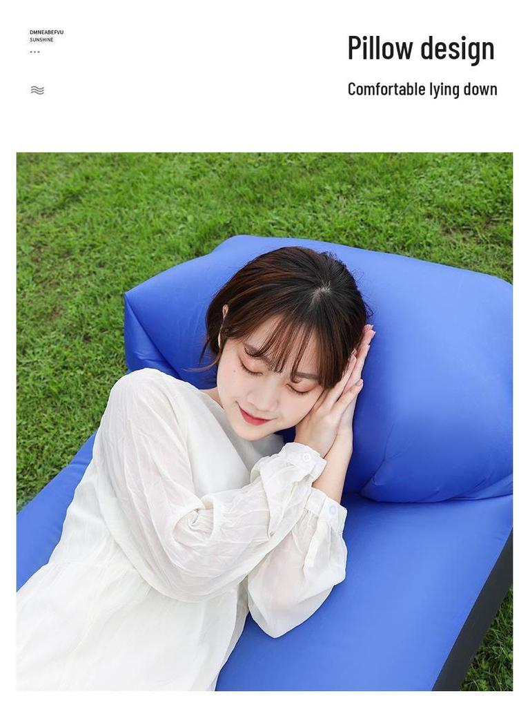 Portable Outdoor Inflatable Sofa with Pillow - Double Air Bed for Music Festivals