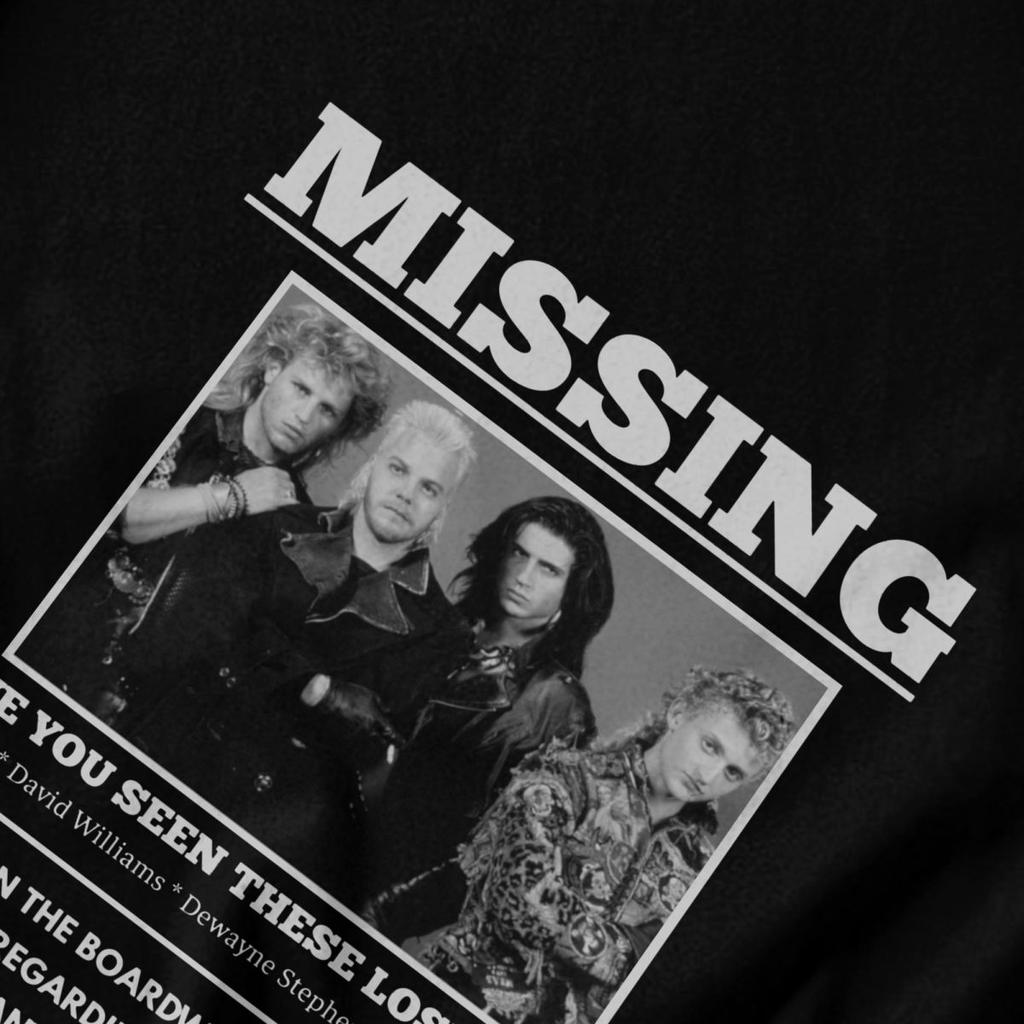 Men T Shirt Missing Horror Movie The Lost Boys Cotton Y2K Graphic Crewneck Unisex Tops T Shirts