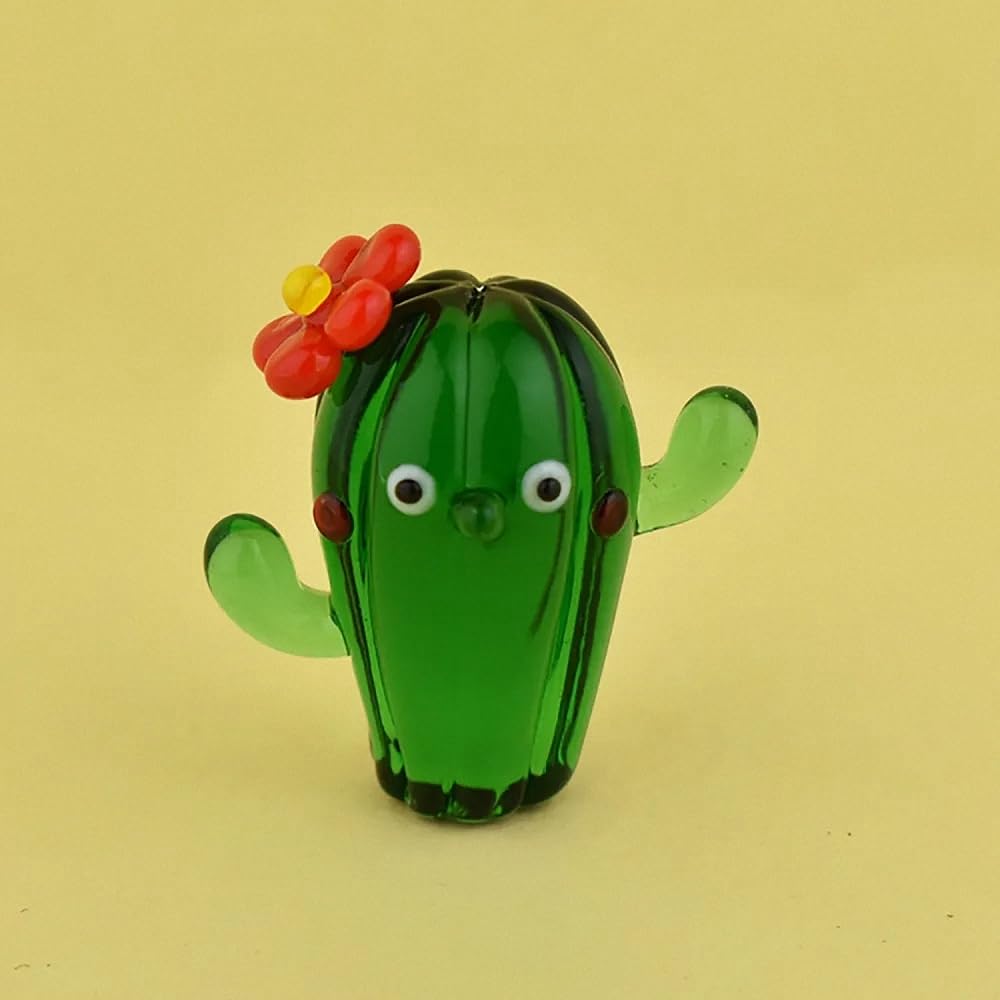 Cute handmade glass Miss Cactus by Fourcart