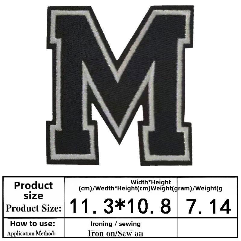 Embroidered Alphabet & Number Jersey Patch Armband Badge