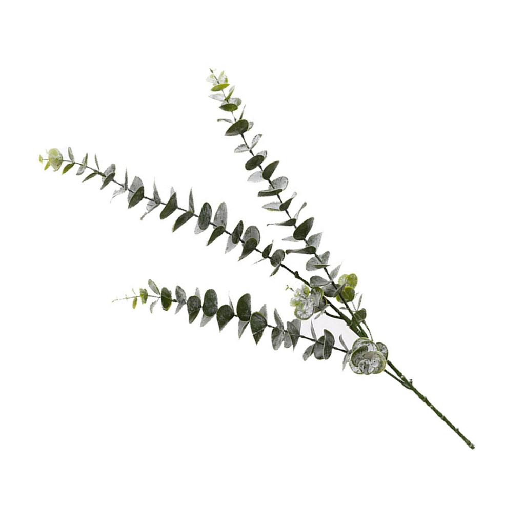 Eucalyptus Stems Decor Artificial Eucalyptus Leaves 3 Branches Real Touch Faux Greenery Plant for