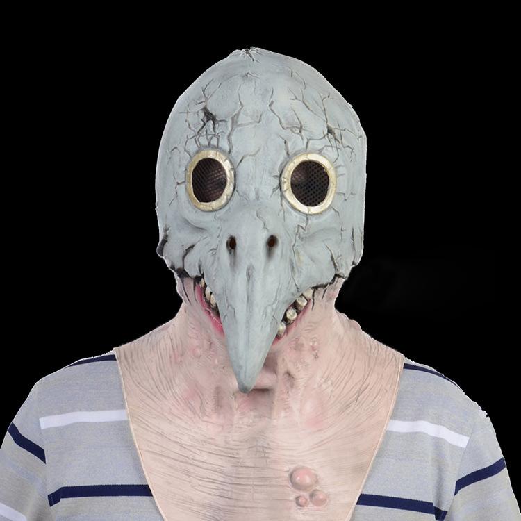 New Halloween steampunk plague doctor mask, latex horror bird beak doctor mask for costume parties