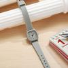 Fashion Silicone Strap Women Quartz Watch Simple Square Arabic Dial Ladies Wristwatches Girls Clock Student Daily Use