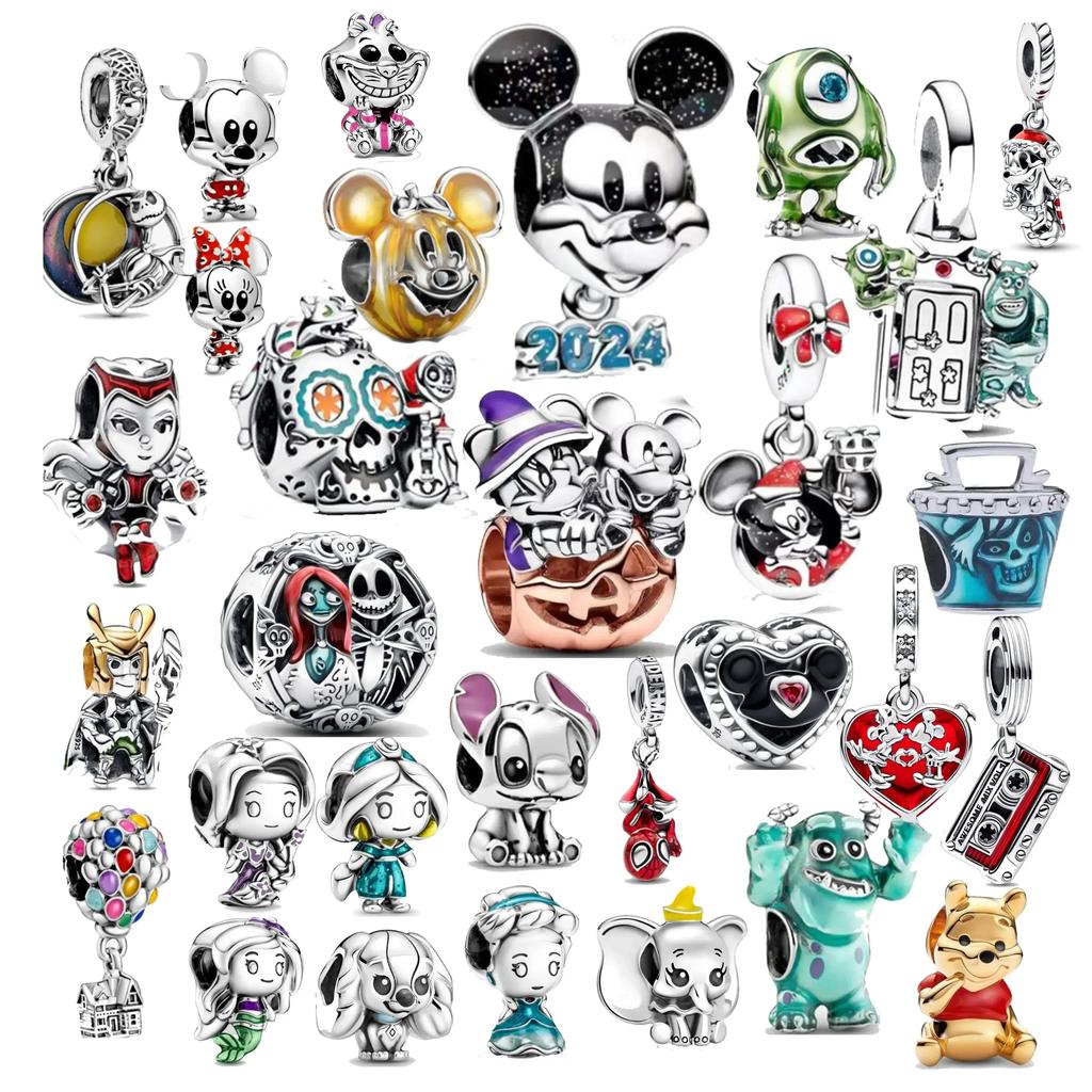 copper Do It Yourself Bead Charms Jewellery Charm Bead Charms Bracelets Mickey Minnie Princess Pumpkin Stitch Spiderman Marvel Twinkle Pandora Cute Di