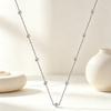 French simple necklace niche design with drill mixed drill collarbone chain high-end necklace stainless steel jewelry women
